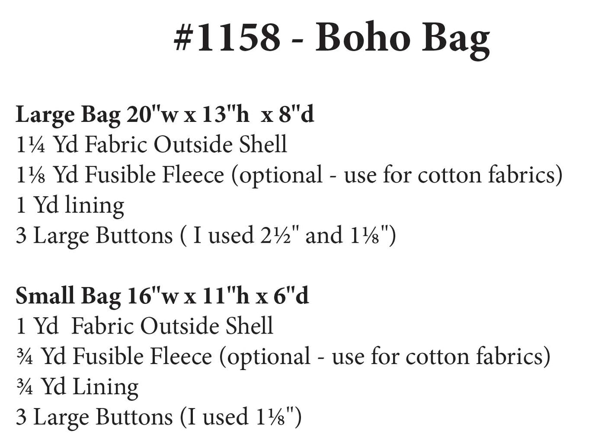 Boho Bags Pattern By Whistlepig Creek Productions