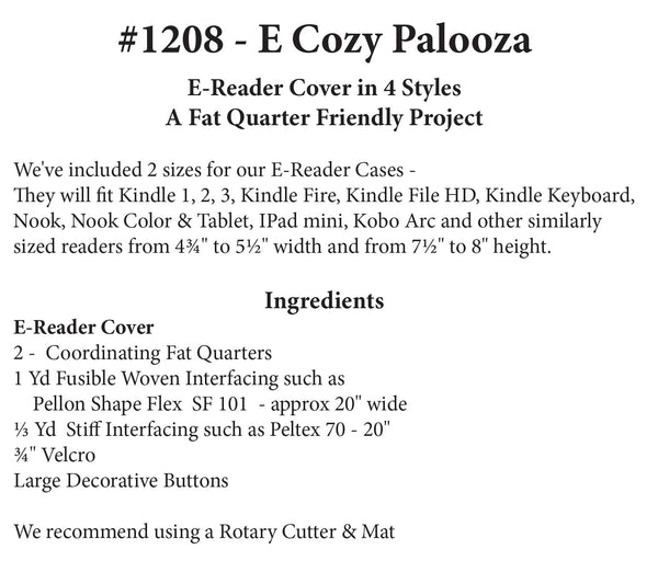 E-Cozy Palooza: E-Reader Cover