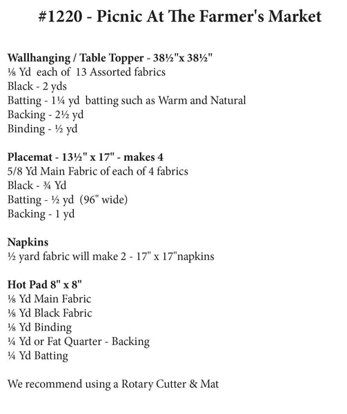 Picnic at the Farmer's Market