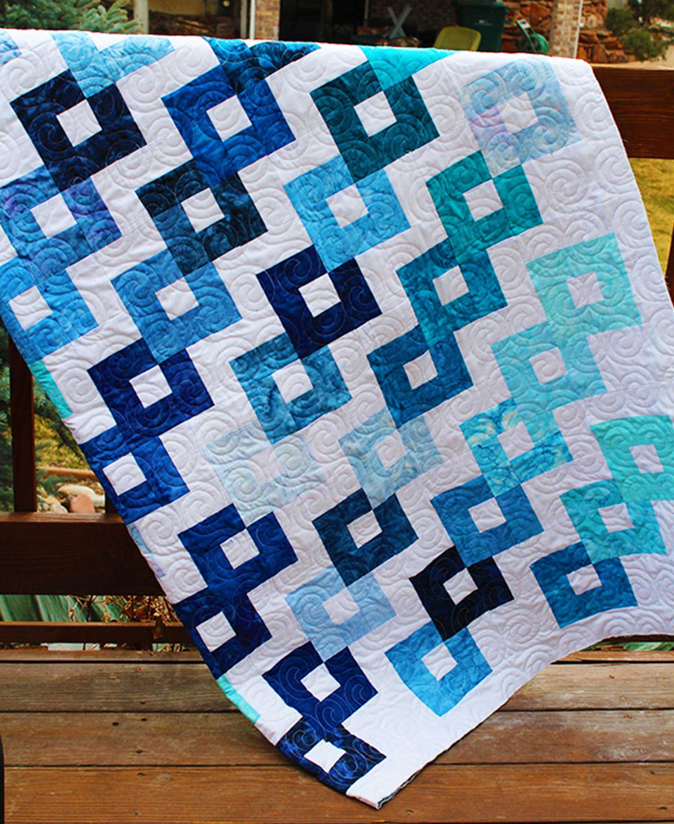 Blue Squares store Lap Quilt