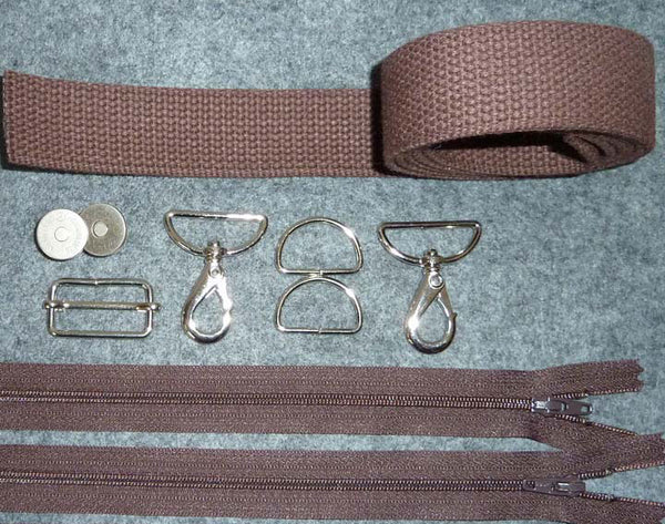 Zerba Hardware, Zipper & Strap Kit