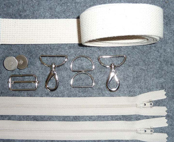 Zerba Hardware, Zipper & Strap Kit