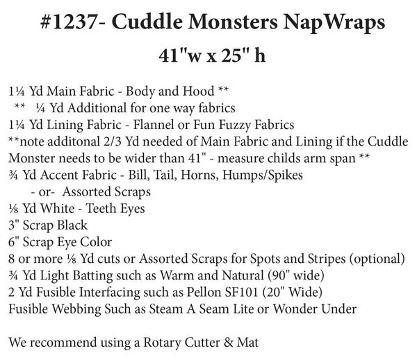 Cuddle Monsters Nap Wrap