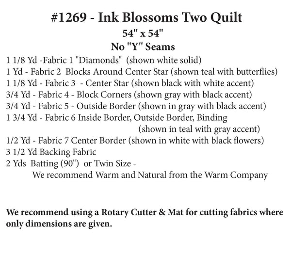 Ink Blossoms Two Quilt