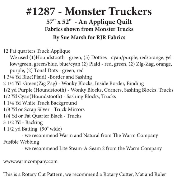 Monster Truckers Quilt