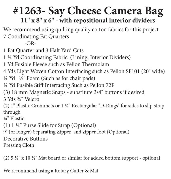 Say Cheese Camera Bag