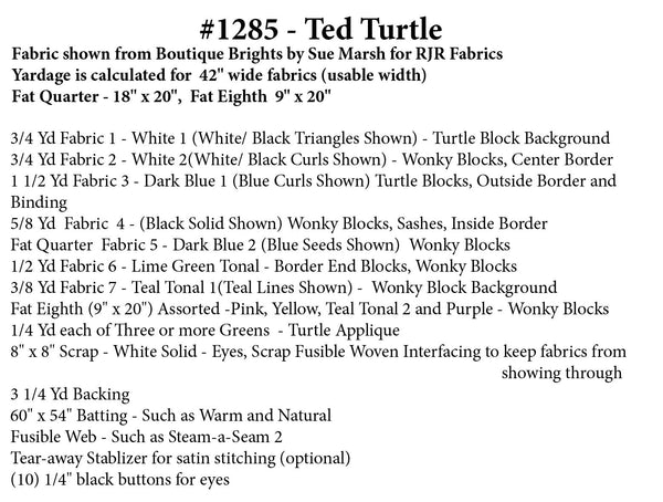 Ted Turtle Crib Quilt