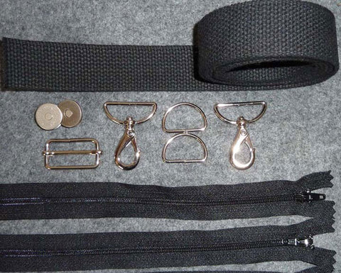 Zerba Hardware, Zipper & Strap Kit